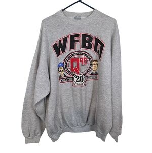 Vintage Logo 7 Q95 WFBQ Bob And Tom 20th Anniversary Crewneck Sweatshirt XXL USA